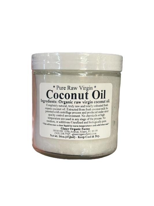 Raw Virgin Coconut Oil 16 oz.